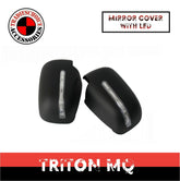 Door Mirror Cover Trim Matte Black with LED Light to suit Triton MQ 2015 - 2018